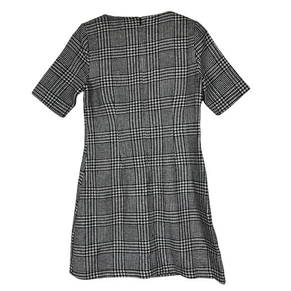 Tulle Mini Dress Womens S Black White Houndstooth Old Money Preppy Blair Waldorf - Picture 5 of 7